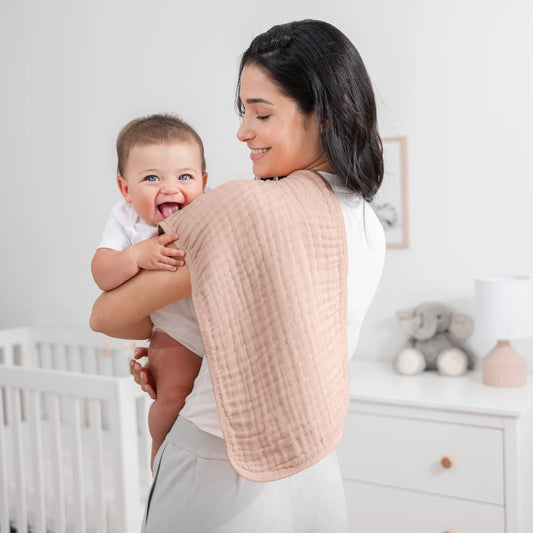 Muslin Burp Cloths-Blush 6 Pack