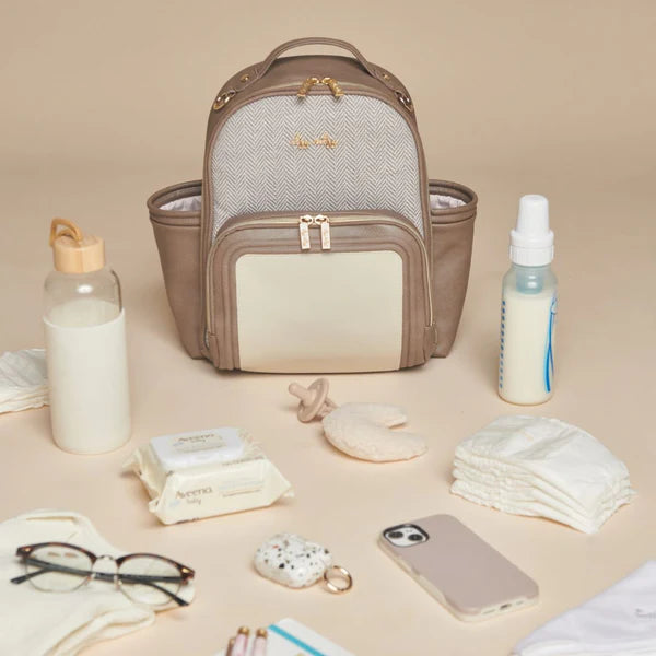 Itzy Mini Plus™ Diaper Bag-Vanilla Latte
