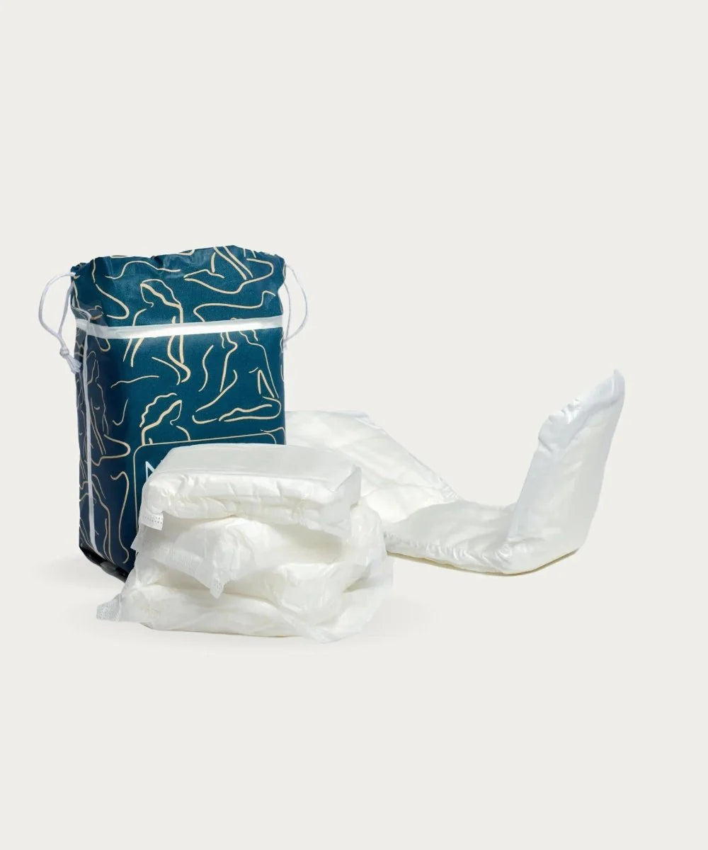 Complete Coverage Organic Cotton Cover Postpartum Pads- 8 Pack