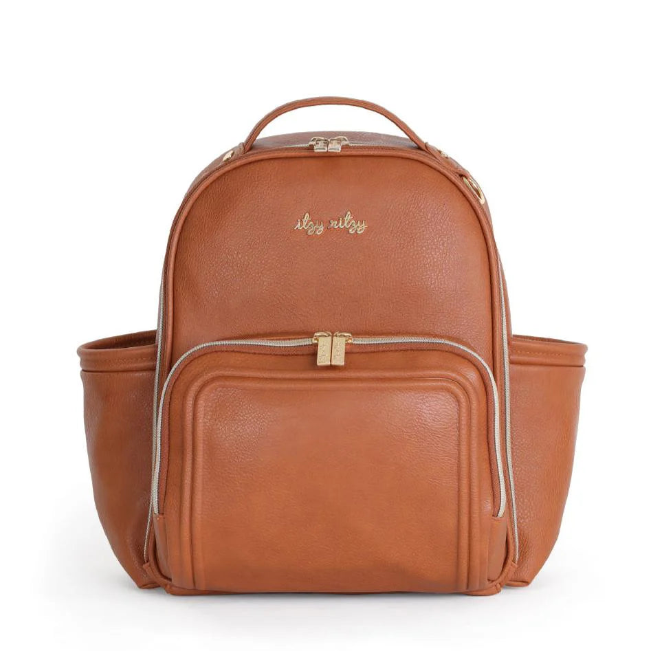 Itzy Mini Plus™ Diaper Bag- Cognac