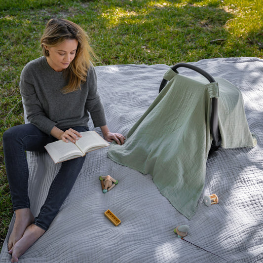 Car Seat Cover- Sage